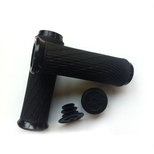 SRAM Locking Grips für rotierendes Zahnrad 122mm schwarz mit schwarzem Volumen und Stopfen