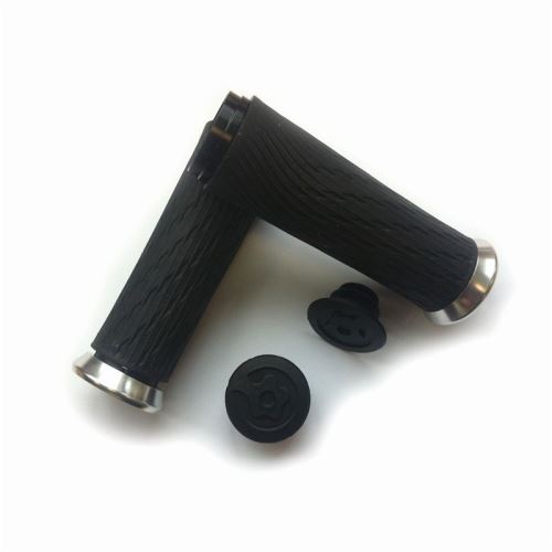 SRAM Verriegelungsgriffe für Drehschaltung 85mm schwarz mit silbernem Volumen und Stopfen